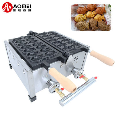 日本製のタイヤキスナック食品用 410x360x210mm のミニ魚用ワッフルメーカー