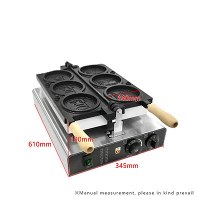 小売用スナック機器用の円形ワッフル機 345x610x190mm