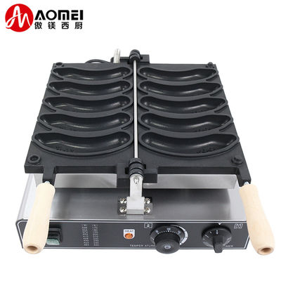 510x400x190mm バナナ形ワッフル製作機 2023型 5個容量 ノンスティック