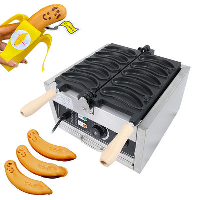電圧 220V/110V ワッフルメーカー バナナ形 1800W 電動ワッフル機 10PCS
