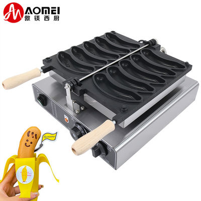 1800W 電動バナナワッフルメーカー ノンスティック 5pcs ワッフル製作機 510*400*190mm