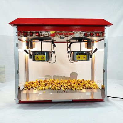 860*420*740mm スナック食品加工ラインのための電動ビッグダブルポットポップコーンマシン