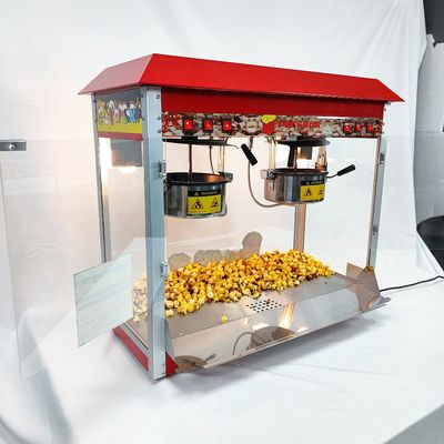 860*420*740mm スナック食品加工ラインのための電動ビッグダブルポットポップコーンマシン